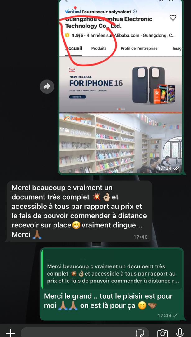 Avis client satisfait